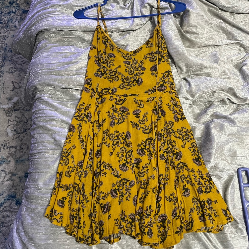 Fashion Nova Floral Yellow Sundress